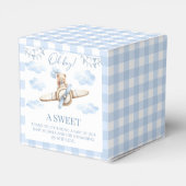 Ballotins Blue Airplane with Teddy Bear Baby Boy Shower (Arrière)