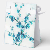 Ballotins Blue and White Tent Baby Shower Favor Box. (Verso)