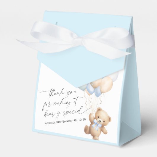 Ballotins Blue Bearly Wait Script moderne garçon douche (Verso)