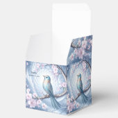 Ballotins Blue Bird Floral Favor Box (Ouvert)