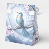 Ballotins Blue Bird Floral Favor Box (Arrière)