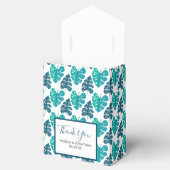 Ballotins Blue Botanical Beach Palm Foliage Mariage (Ouvert)