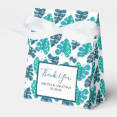 Ballotins Blue Botanical Beach Palm Foliage Mariage (Verso)