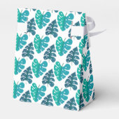 Ballotins Blue Botanical Beach Palm Foliage Mariage (Arrière)