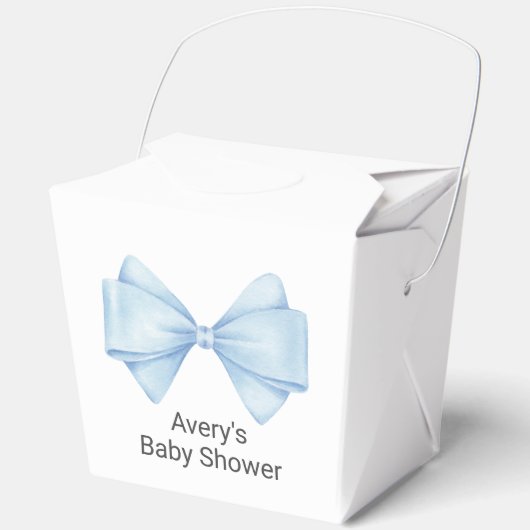 Ballotins Blue Bow Modern Boy Baby shower (Recto)