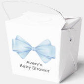 Ballotins Blue Bow Modern Boy Baby shower (Verso)