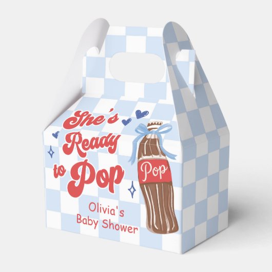 Ballotins Blue Bow She's Ready to Pop Baby Shower (Verso)