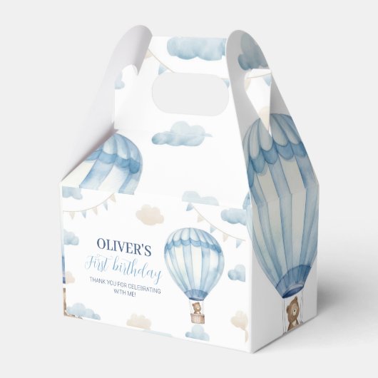 Ballotins Blue Brown Teddy Bear Anniversaire Ballotin (Verso)