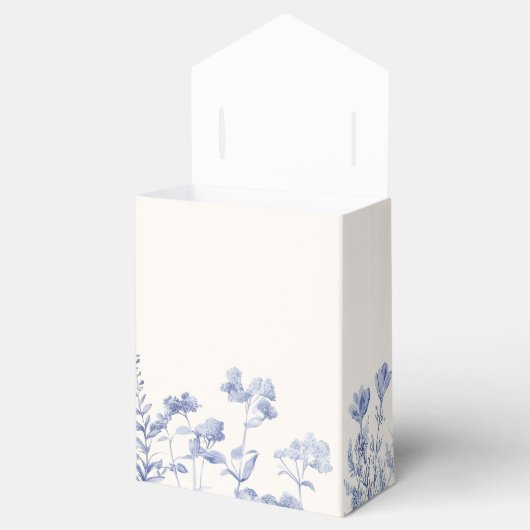 Ballotins Blue Chinoiserie Floral Botanique Mariage (Ouvert)