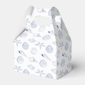 Ballotins Blue Clam Seashells Coastal Seaside Beach Wedding (Arrière)