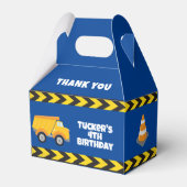 Ballotins Blue Construction Camion Boys fête d'anniversaire (Verso)