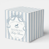 Ballotins Blue Coquette Bow Rocking Horse Baby Shower (Arrière)