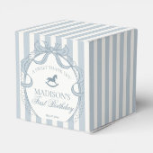 Ballotins Blue Coquette Bow Rocking Horse Birthday Party (Arrière)