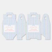 Ballotins Blue Fancy Floral Bridal Shower Gable Favor (Déplié)