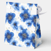 Ballotins Blue Floral Pattern with Gold Accents (Verso)