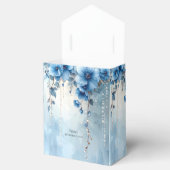 Ballotins Blue Flowers and Pearls Favor Box (Ouvert)