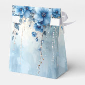 Ballotins Blue Flowers and Pearls Favor Box (Arrière)