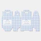 Ballotins Blue Gingham Coquette Bow Bridal Shower Favor (Déplié)