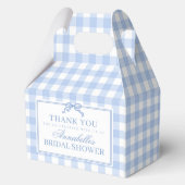 Ballotins Blue Gingham Coquette Bow Bridal Shower Favor (Verso)