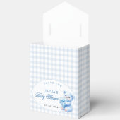Ballotins Blue Gingham Teddy Bear Neutral Baby Shower (Ouvrir)