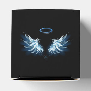 Ballotins Blue Glowing Angel Wings on black background