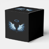 Ballotins Blue Glowing Angel Wings on black background (Arrière)