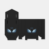Ballotins Blue Glowing Angel Wings on black background (Déplié)