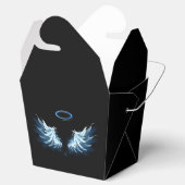 Ballotins Blue Glowing Angel Wings on black background (Ouvert)