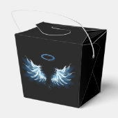 Ballotins Blue Glowing Angel Wings on black background (Arrière)