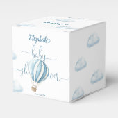 Ballotins Blue Hot Air Balloon GBoy Baby shower Merci (Verso)