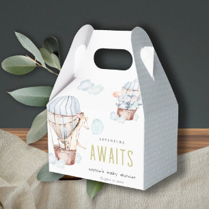 Ballotins Blue Hot Air Balloon Safari Animaux Baby shower
