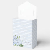 Ballotins Blue Hydrangea Aquarelle Crest and Flowers Custom (Ouvert)