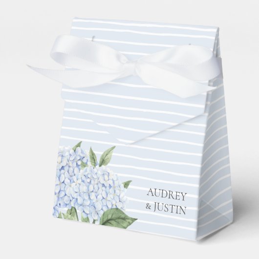 Ballotins Blue Hydrangea Aquarelle Crest and Flowers Custom (Verso)