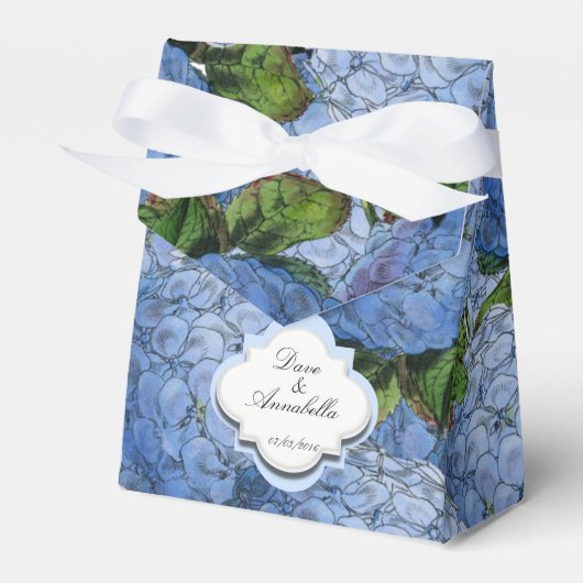 Ballotins Blue Hydrangea Party Favoriser Box (Verso)