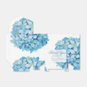 Ballotins Blue Hydrangea Sophisticated Wedding Favor Box (Déplié)