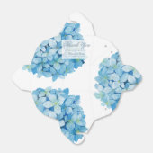 Ballotins Blue Hydrangea Sophisticated Wedding Favor Box (Déplié)