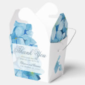 Ballotins Blue Hydrangea Sophisticated Wedding Favor Box (Ouvert)