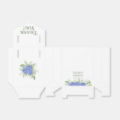 Ballotins Blue Hydrangeas Floral Mariage Merci (Déplié)