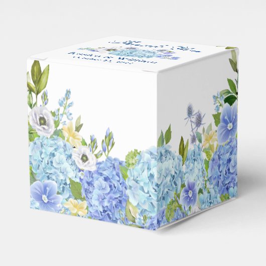 Ballotins Blue Hydrangeas verdure Floral Mariage cadeau (Verso)