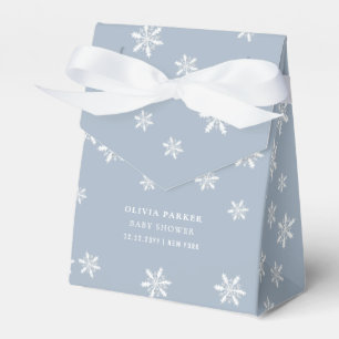 Ballotins Blue Modern Boho Winter Snowflake Baby shower