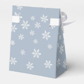 Ballotins Blue Modern Boho Winter Snowflake Baby shower (Arrière)