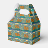 Ballotins Blue Ocean Waves Nautilus Seashell Motif Nouveau (Verso)