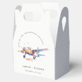 Ballotins Blue Orange Blush Aquarelle Air Plane Mariage (Ouvert)