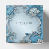 Ballotins Blue Ornate Floral Favor Box (Haut)
