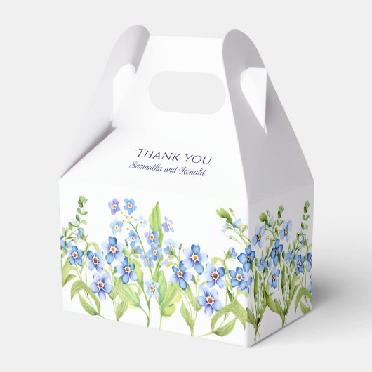 Ballotins Blue Oublie-moi pas Mariage aquarelle (Verso)