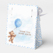 Ballotins Blue Polka Dot Teddy Bear Baby shower (Arrière)