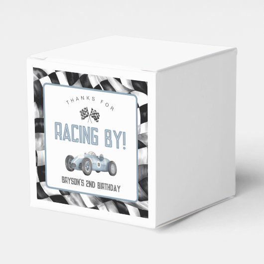 Ballotins Blue Race Car fête d'anniversaire (Verso)