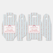 Ballotins Blue & Red Fancy Floral Bridal Shower Favor (Déplié)