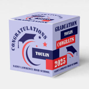 Ballotins Blue Red Graduation 2025 Custom Party Favor