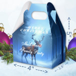 Ballotins Blue Reindeer Merry Christmas Family Party<br><div class="desc">On a crisp and quiet winter night, you unexpectedly stumble upon a reindeer. Standing majestically on the edge of the forest, its nose is glowing. You look into each other's eyes for a brief moment before he magically vanishes into the night sky... . This is the story behind this "Adorable...</div>